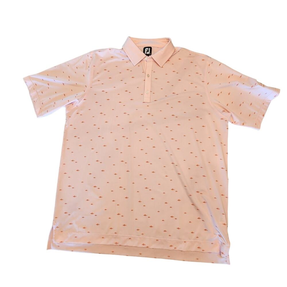 Footjoy School of Fish Polo SZ 2XL Golf Embroidery